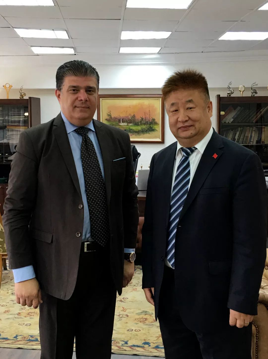王鹏参赞拜会塞矿产资源部长马泰